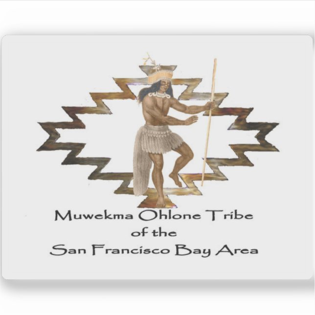 Flag of the Muwekma Ohlone Tribe, USA Sticker (Front)