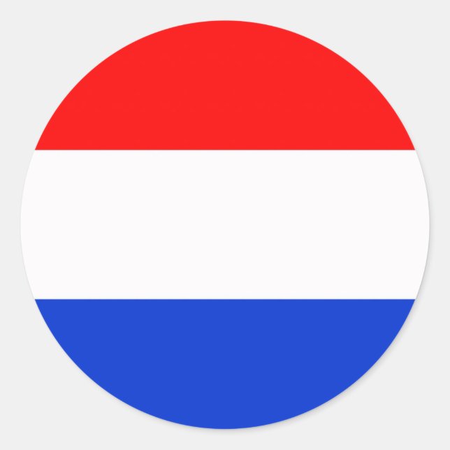 Flag of the Netherlands Classic Round Sticker (Front)