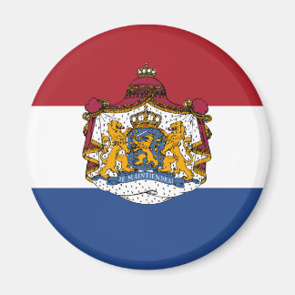 Flag of The Netherlands Coat of Arms Fridge Magnet