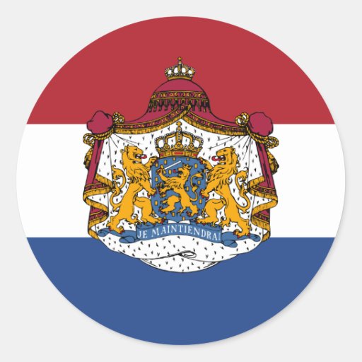 Flag of the Netherlands Coat of Arms Stickers | Zazzle