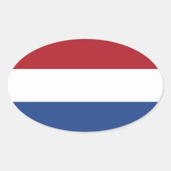 Flag Of The Netherlands Oval Sticker by StillImages at Zazzle