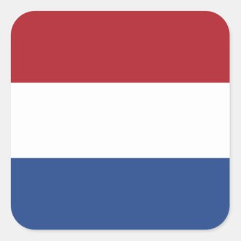 Flag Of The Netherlands Square Sticker by StillImages at Zazzle