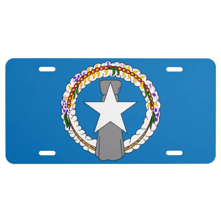 Flag of the Northern Mariana Islands License Plate Zazzle
