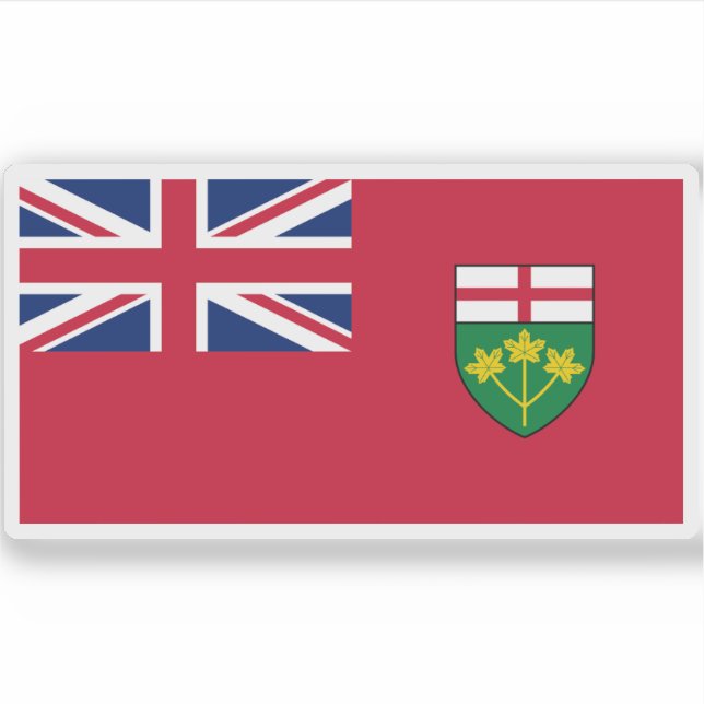 Flag of the Ontario province, Canada Sticker (Front)