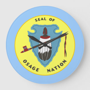 Flag of the Osage Nation Large Clock