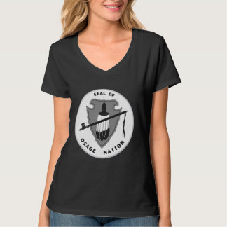 Flag of the Osage Nation n black and white T-Shirt