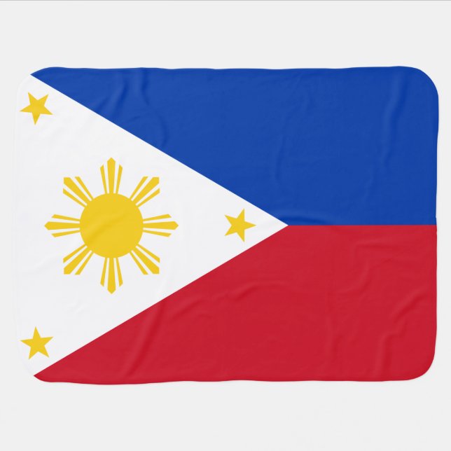 Flag of the Philippines Baby Blanket (Horizontal)
