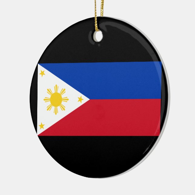 Flag of the Philippines Ceramic Ornament (Left)