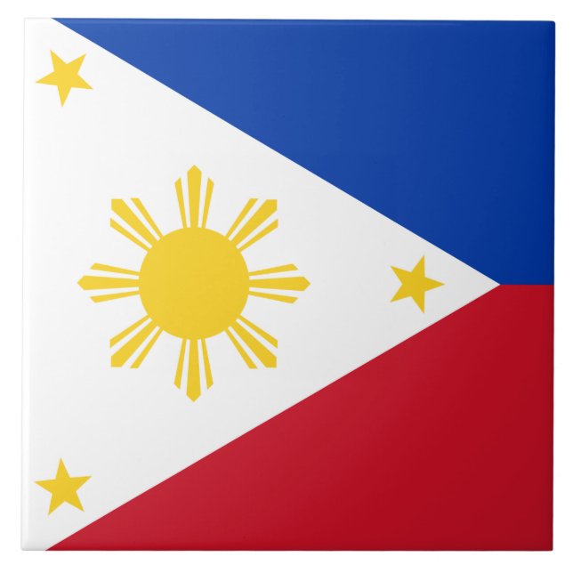 Flag of the Philippines Ceramic Tile (Front)