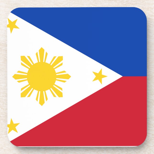 Flag of the Philippines Drink Coaster (Front)