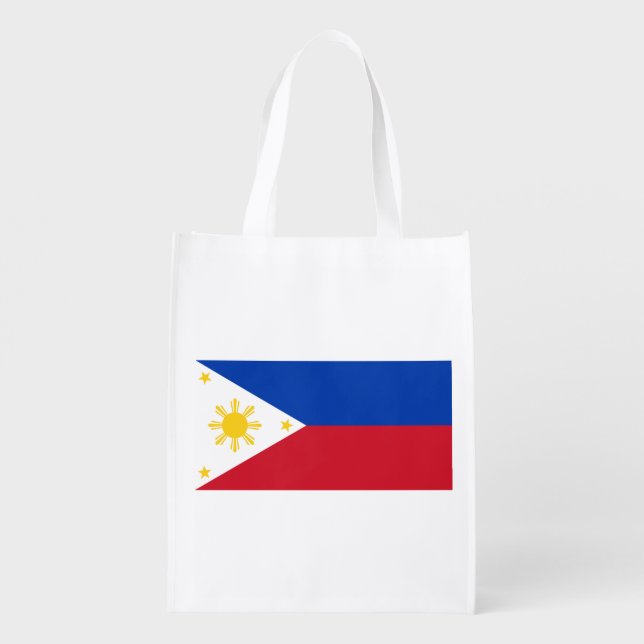 Flag of the Philippines Grocery Bag (Back)