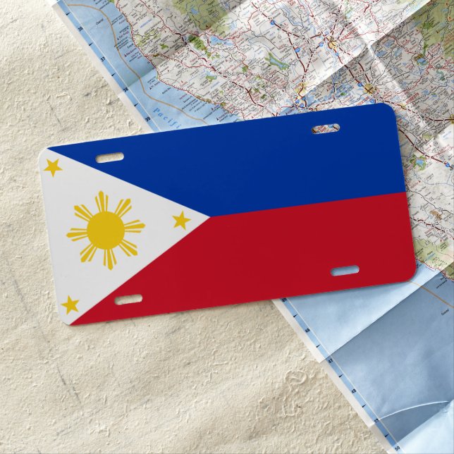 Flag of the Philippines License Plate (In Situ)