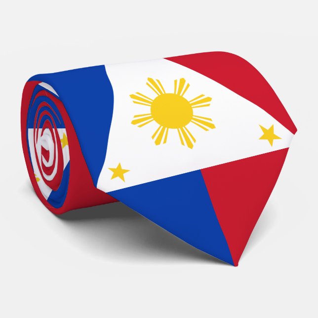 Flag of the Philippines Neck Tie (Rolled)