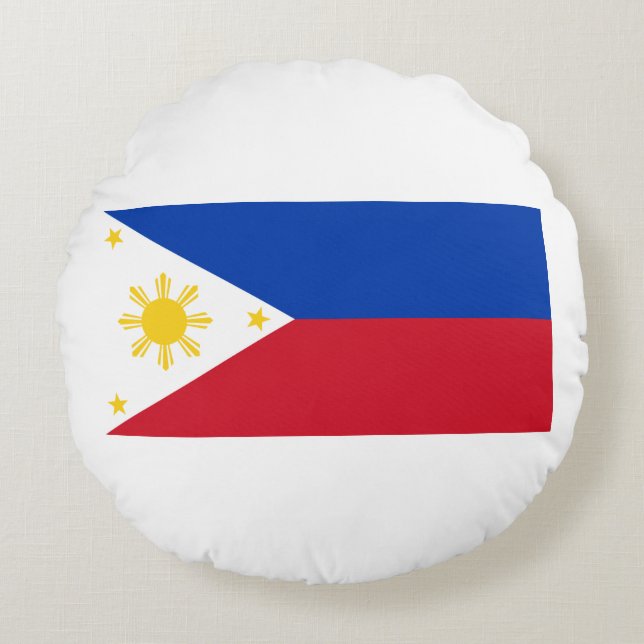 Flag of the Philippines Round Pillow (Front)