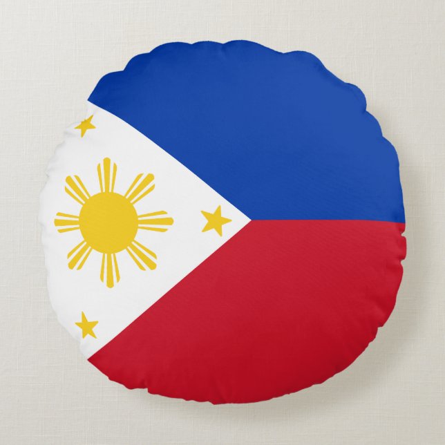 Flag of the Philippines Round Pillow (Front)