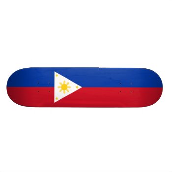 Flag Of The Philippines Skateboard Deck by Flagosity at Zazzle