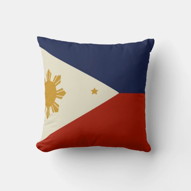 Flag of the Philippines Throw Pillow (Front)