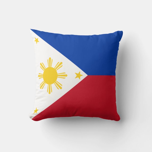 Flag of the Philippines Throw Pillow (Front)