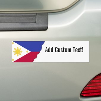 Flag Of The Phillipines Bumper Sticker | Zazzle