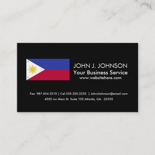 Flag of the Phillipines Business Card