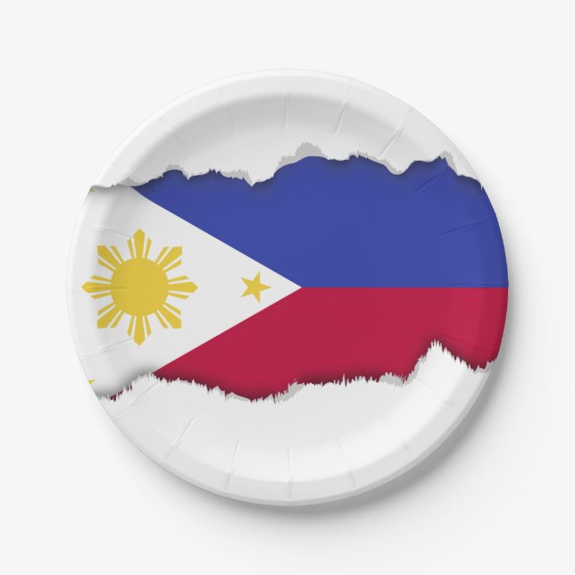 Flag of the Phillipines Paper Plates (Front)