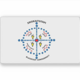 Flag of the Piegan nation, Blackfeet Confederacy Sticker