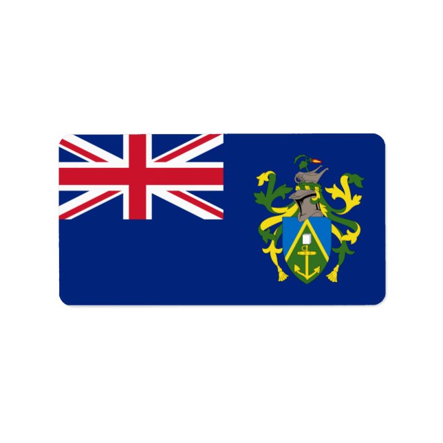 Flag of the Pitcairn Islands  Labels (Front)