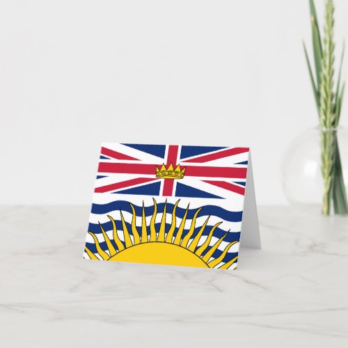 Flag of the province of British Columbia Card