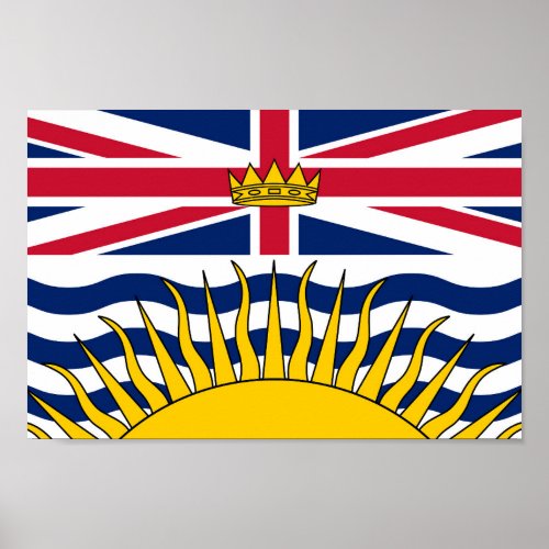 Flag of the province of British Columbia Poster