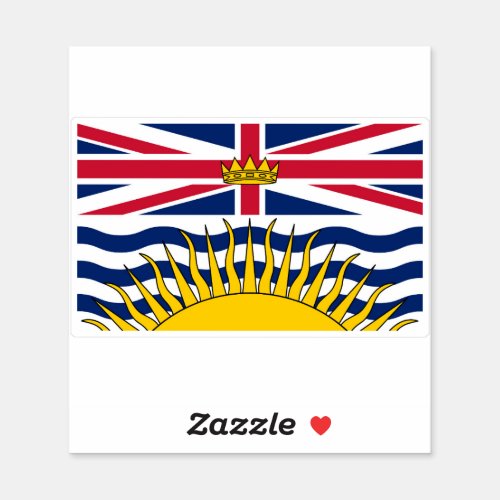 Flag of the province of British Columbia Sticker