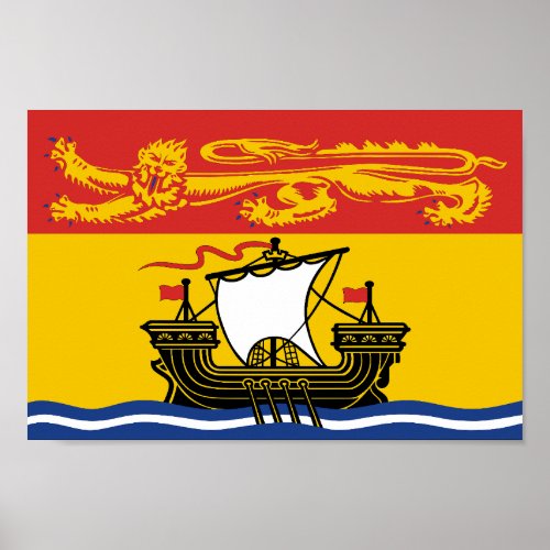 Flag of the province of New Brunswick Poster