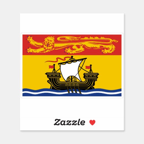 Flag of the province of New Brunswick Sticker