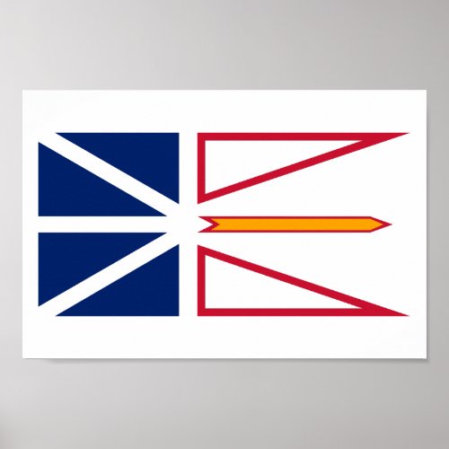 Flag of the province of Newfoundland And Labrador Poster