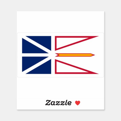 Flag of the province of Newfoundland And Labrador Sticker