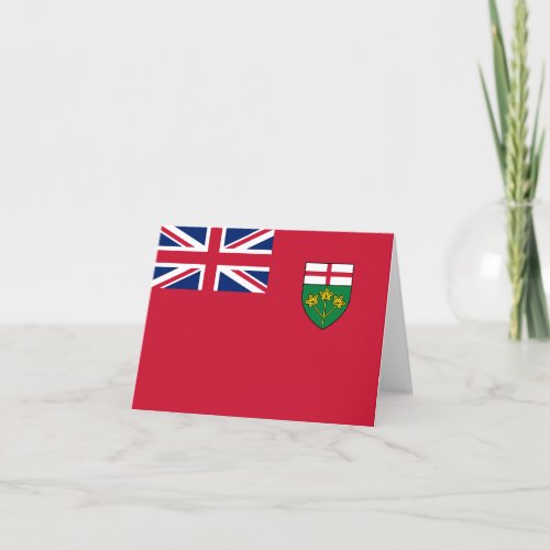 Flag of the province of Ontario Card