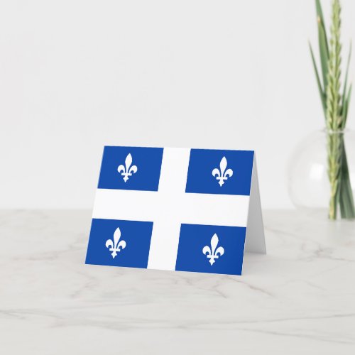 Flag of the province of Quebec Card