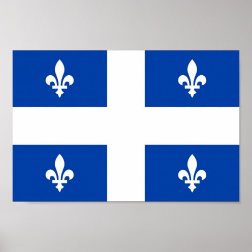 Flag of the province of Quebec Poster