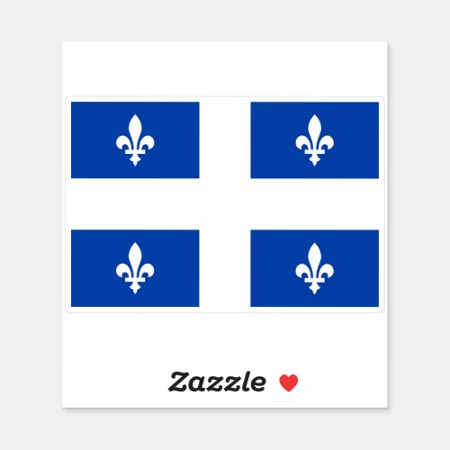 Flag of the province of Quebec Sticker