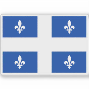 Flag of the Quebec province, Canada Sticker