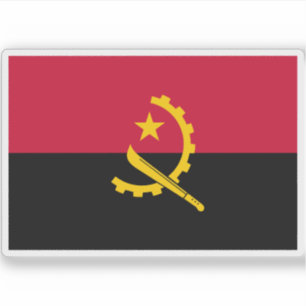 Flag of the Republic of Angola Sticker