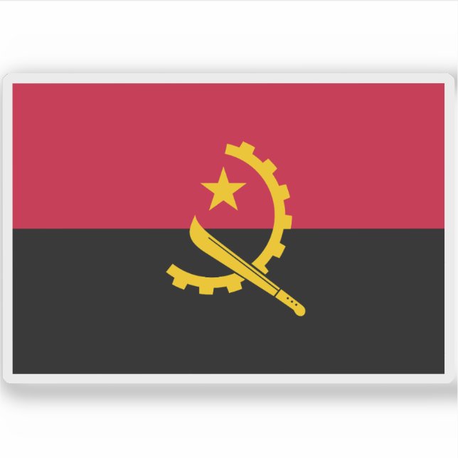 Flag of the Republic of Angola Sticker (Front)