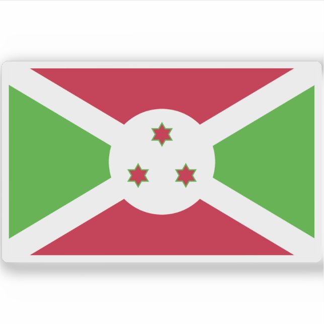 Flag of the Republic of Burundi Sticker (Front)