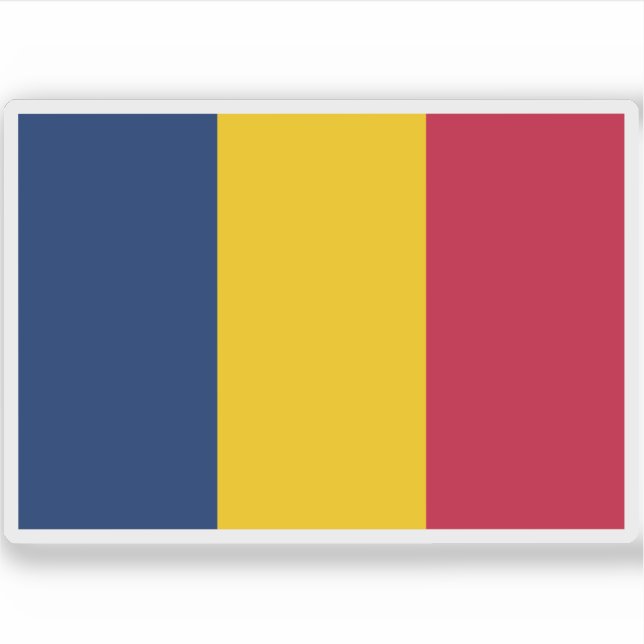 Flag of the Republic of Chad Sticker (Front)