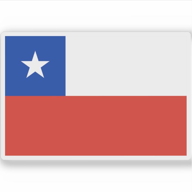 Flag of the Republic of Chile Sticker (Front)