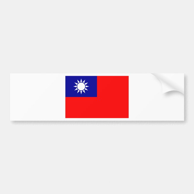 Flag of the Republic of China (Taiwan) - 中華民國國旗 Bumper Sticker (Front)