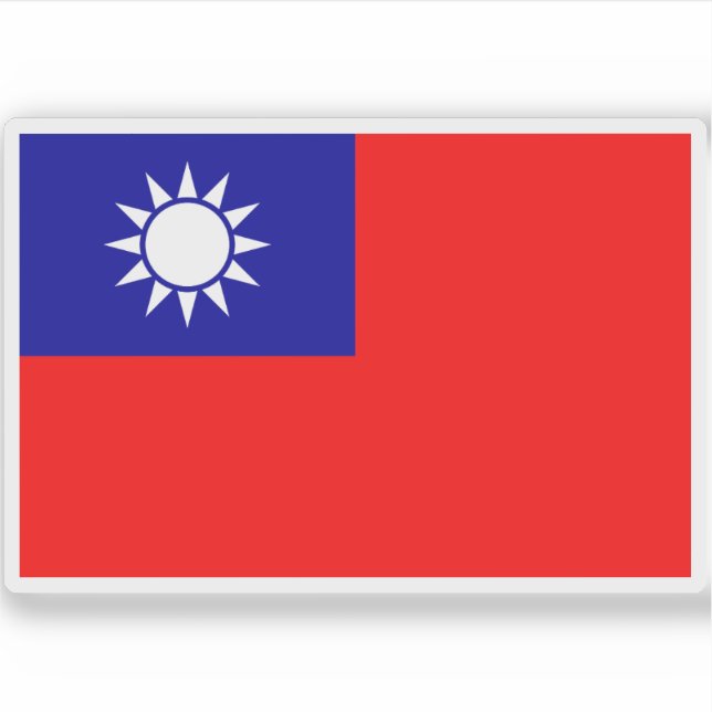 Flag of the Republic of China (Taiwan) Sticker (Front)