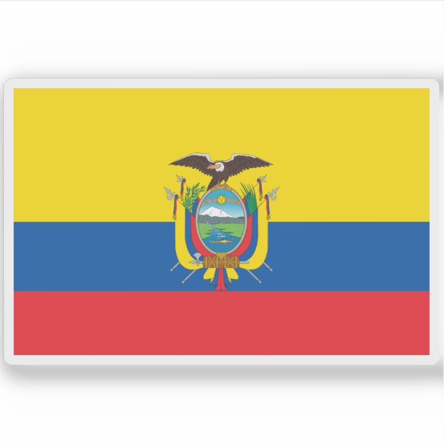 Flag of the Republic of Ecuador Sticker (Front)
