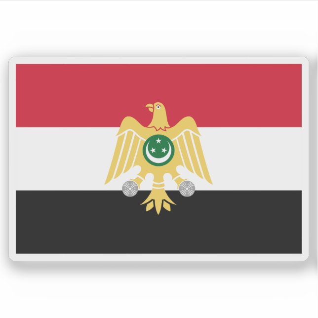 Flag of the Republic of Egypt (1952–1958) Sticker (Front)