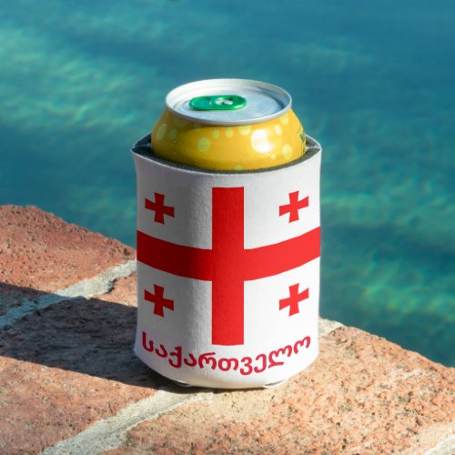 Flag of the Republic of Georgia Can Cooler
