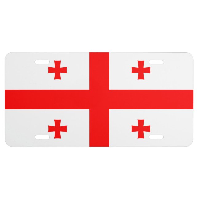Flag of the Republic of Georgia License Plate (Front)